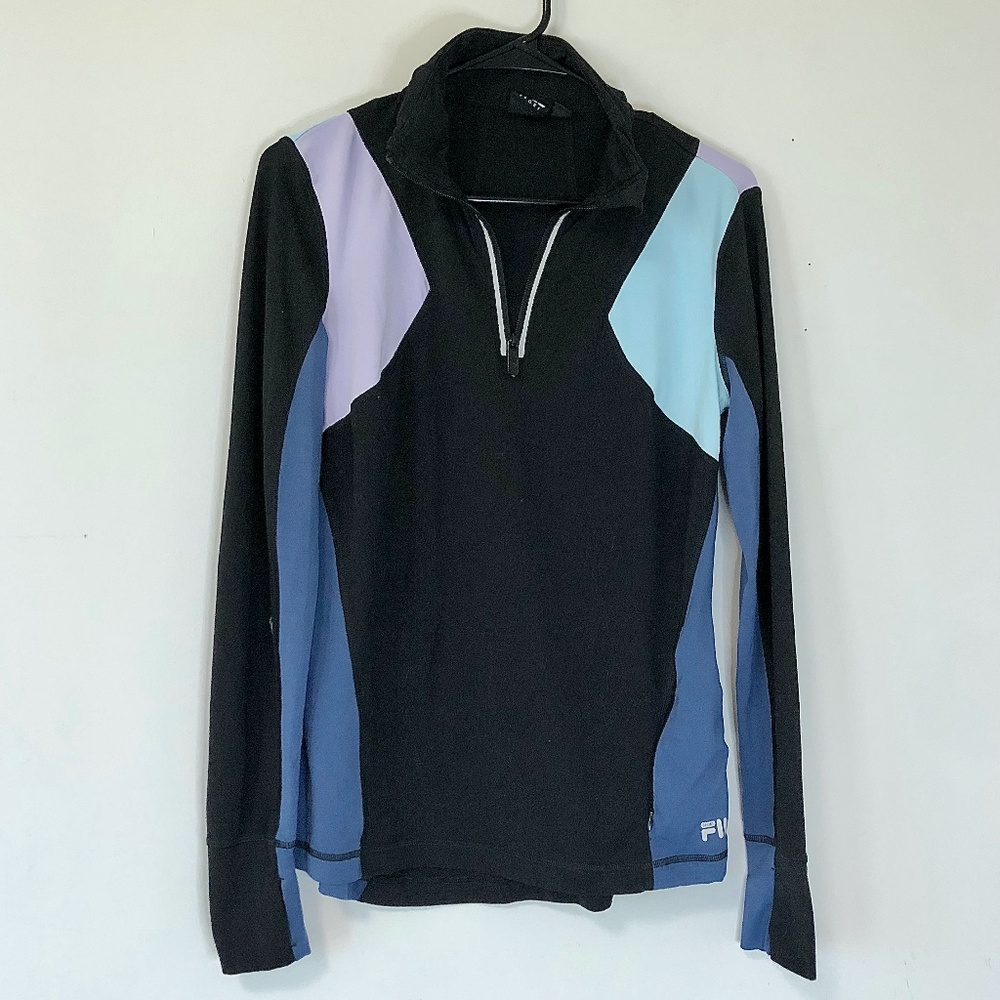 Fila Sport Athletic Quarter Zip Jacket Sz M